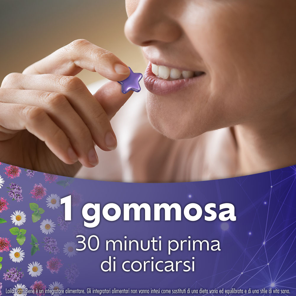 Laila DormiBene per il sonno 30 pastiglie gommose - SCADENZA SETTEMBRE 2025 Laila DormiBene per il sonno 30 pastiglie gommose - SCADENZA SETTEMBRE 2025