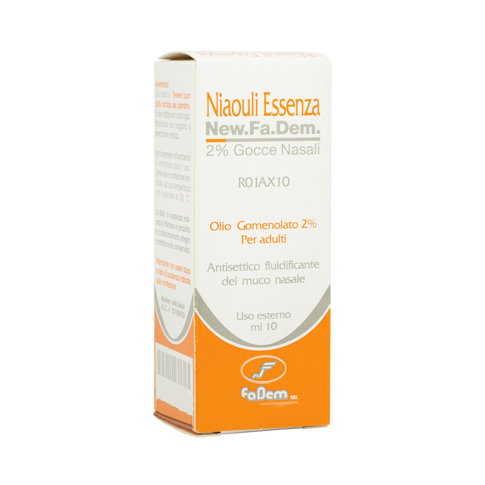 New Fa Dem Gomenolato Niaouli Essenza 2% Gocce Nasali 10 Ml New Fa Dem Gomenolato Niaouli Essenza 2% Gocce Nasali 10 Ml