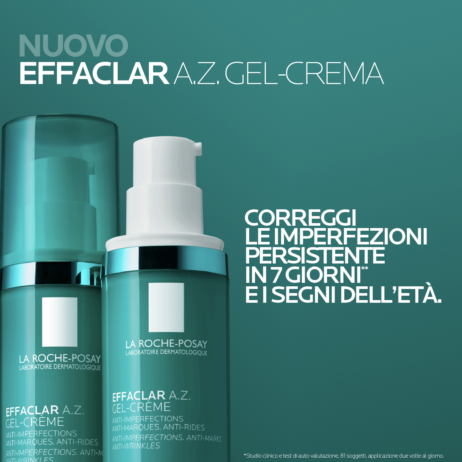 La Roche-Posay Effaclar A.Z. Gel-Crema con acido azelaico: azione anti-imperfezioni, anti-segni e anti-rughe per pelle adulta mista, grassa o a tendenza acneica 40ml