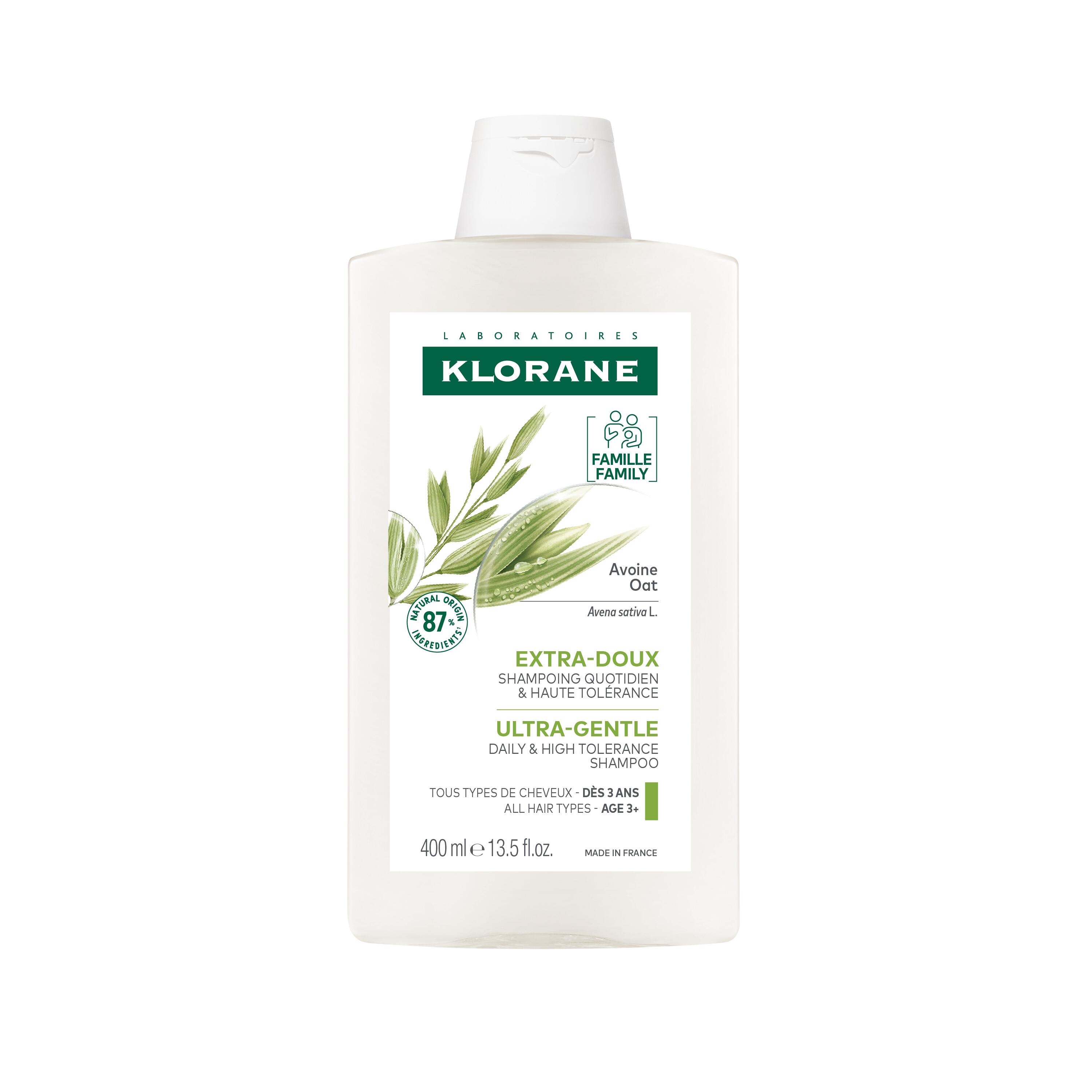Klorane - Shampoo Extra-Delicato All'Avena Per Tutti I Tipi Di Capelli 400 ml