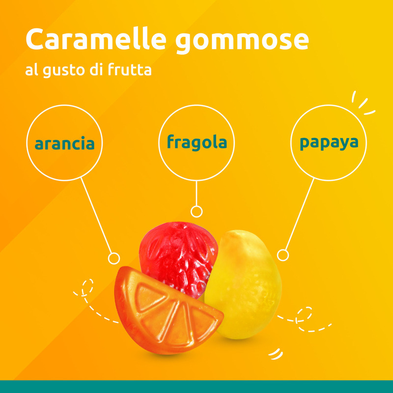 Supradyn Difese Junior Integratore Multivitaminico con Vitamina C, D e Zinco per le Difese Immunitarie dei Bambini, Gusto Arancia, Fragola e Papaya, 25 Caramelle Gommose Supradyn Difese Junior Integratore Multivitaminico con Vitamina C, D e Zinco per le Difese Immunitarie dei Bambini, Gusto Arancia, Fragola e Papaya, 25 Caramelle Gommose