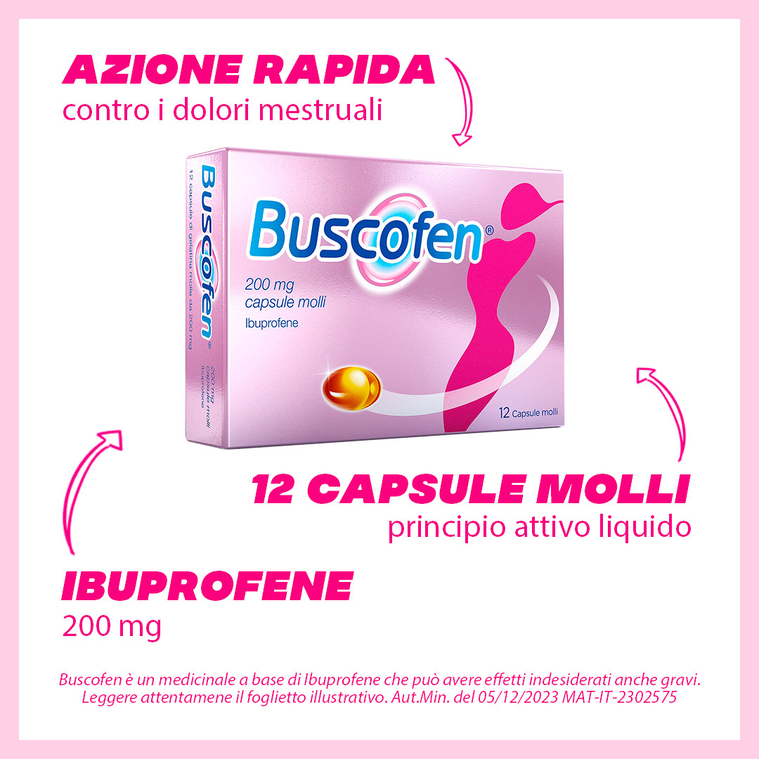 Buscofen - 12 capsule molli - 200 mg Buscofen - 12 capsule molli - 200 mg