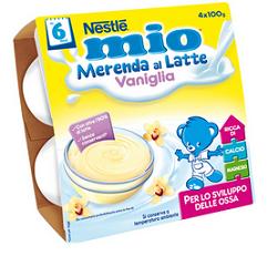 Nestlé Mio Merenda Al Latte Gusto Vaniglia 4x100 g Nestlé Mio Merenda Al Latte Gusto Vaniglia 4x100 g