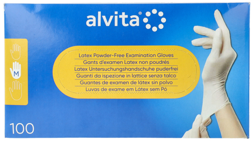 ALVITA GUANTI LATT S/TALCO M