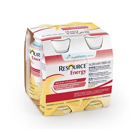 Resource Energy Vaniglia Bevanda Ipercalorica Iperproteica 4x200 ml