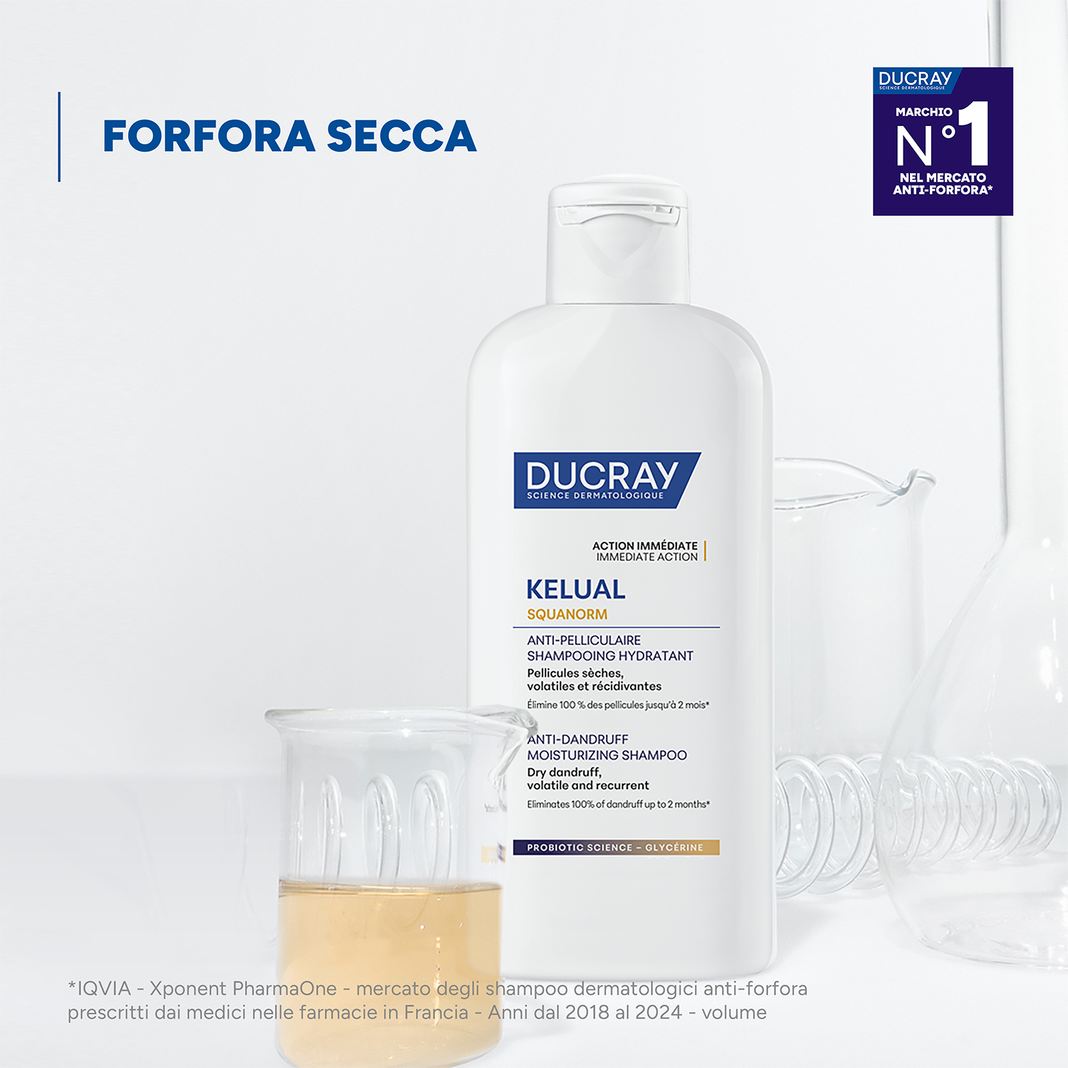 Ducray Kelual Squanorm - Shampoo Trattante Idratante Per Forfora Secca 200 ml 