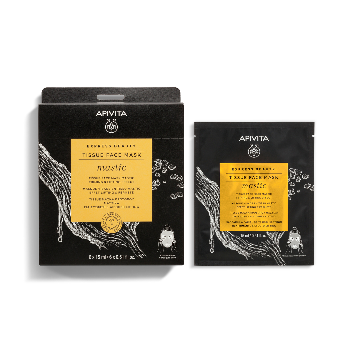 Apivita Express Beauty - Maschera Viso In Tessuto Rassodante E Liftante