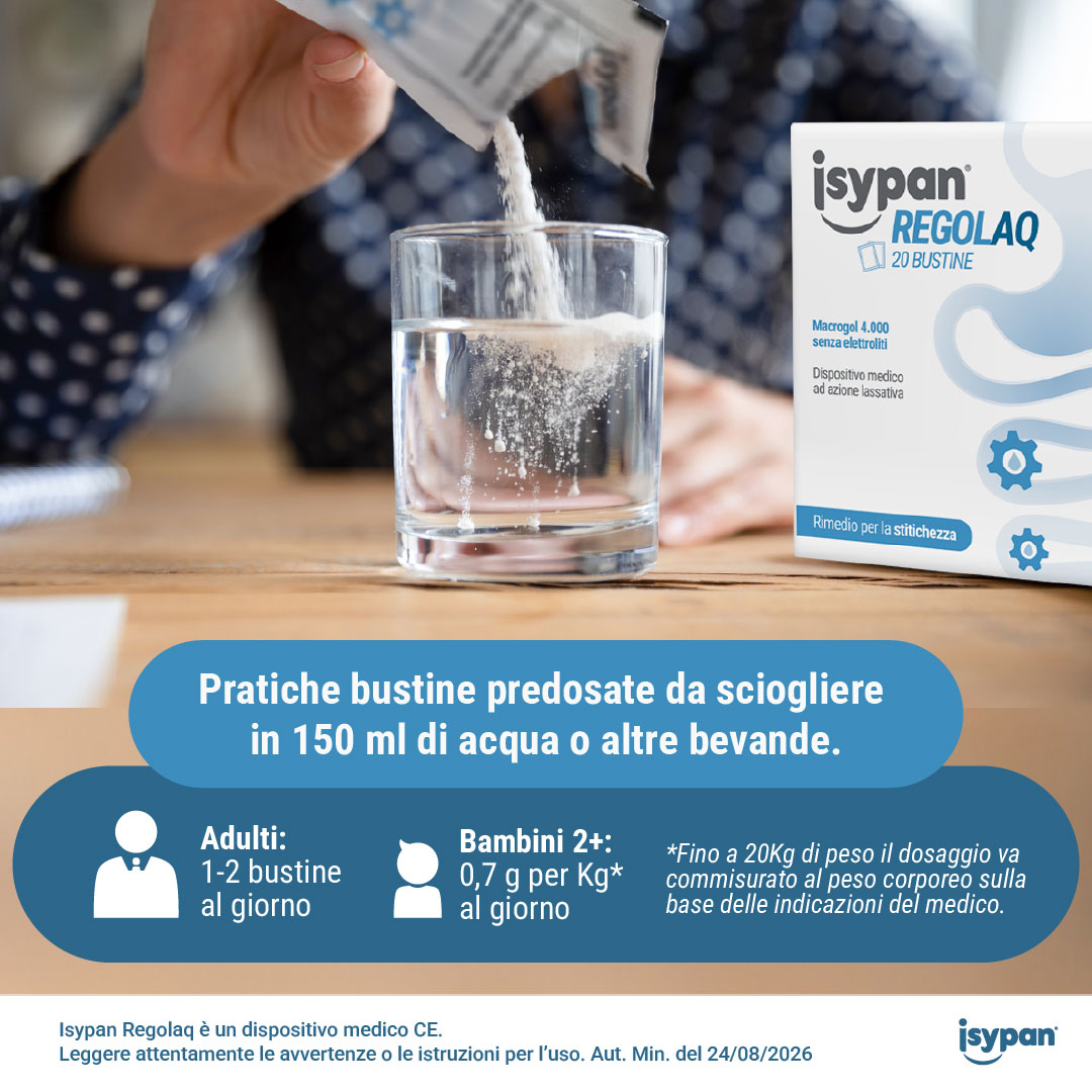 Isypan Regolaq 20 Bustine - Dispositivo Medico Ad Azione Lassativa