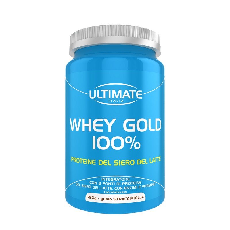 Ultimate Italia Whey Gold 100% Gusto Stracciatella - Proteine Del Siero Del Latte In Polvere 750 g