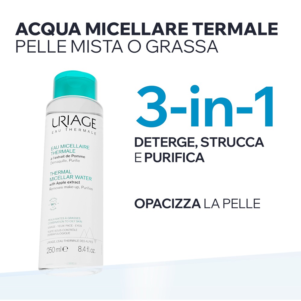 Uriage - Acqua Micellare Termale Per Pelle Mista, Grassa E Acneica 250 ml