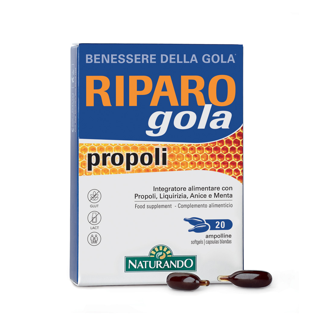 Riparo Gola Propoli 20 ampolline gelatinose Riparo Gola Propoli 20 ampolline gelatinose