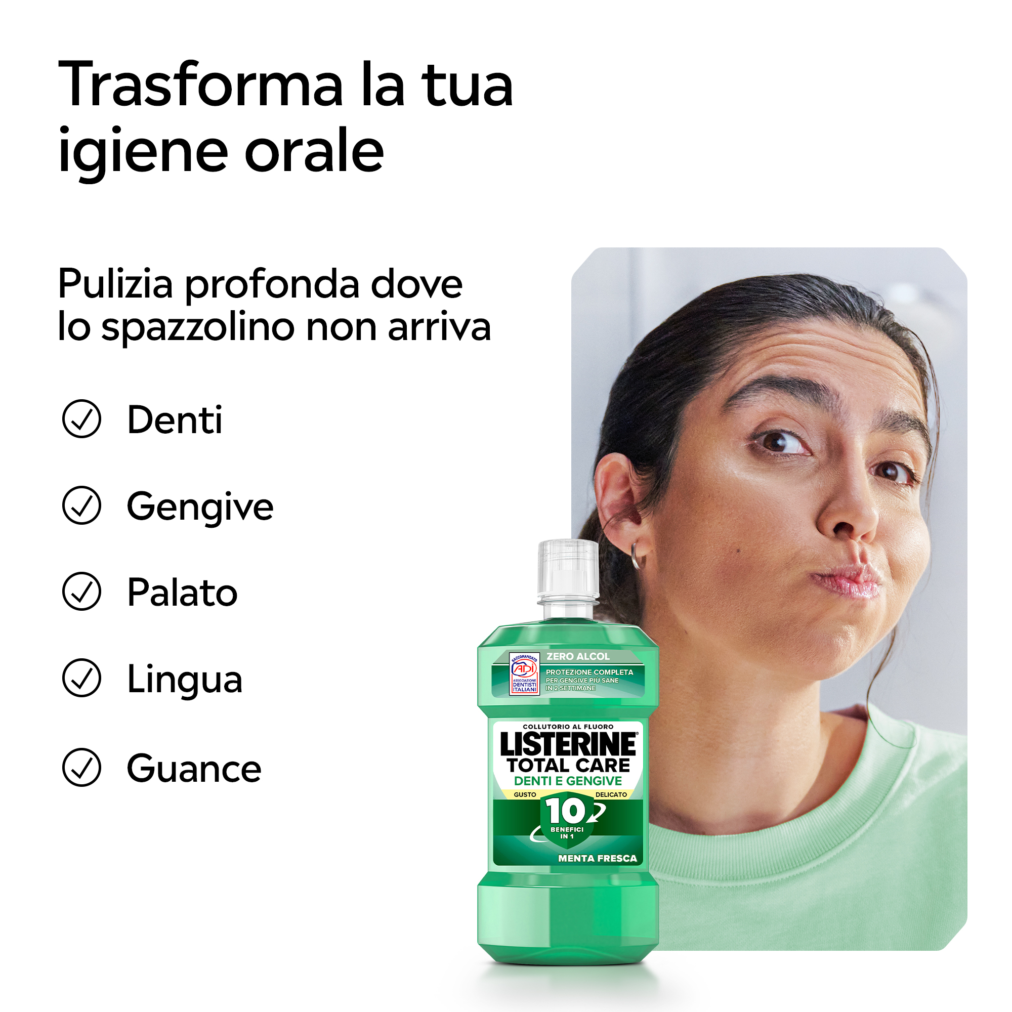 Listerine Total Care Difesa Denti E Gengive - Collutorio Senza Alcol 500 ml