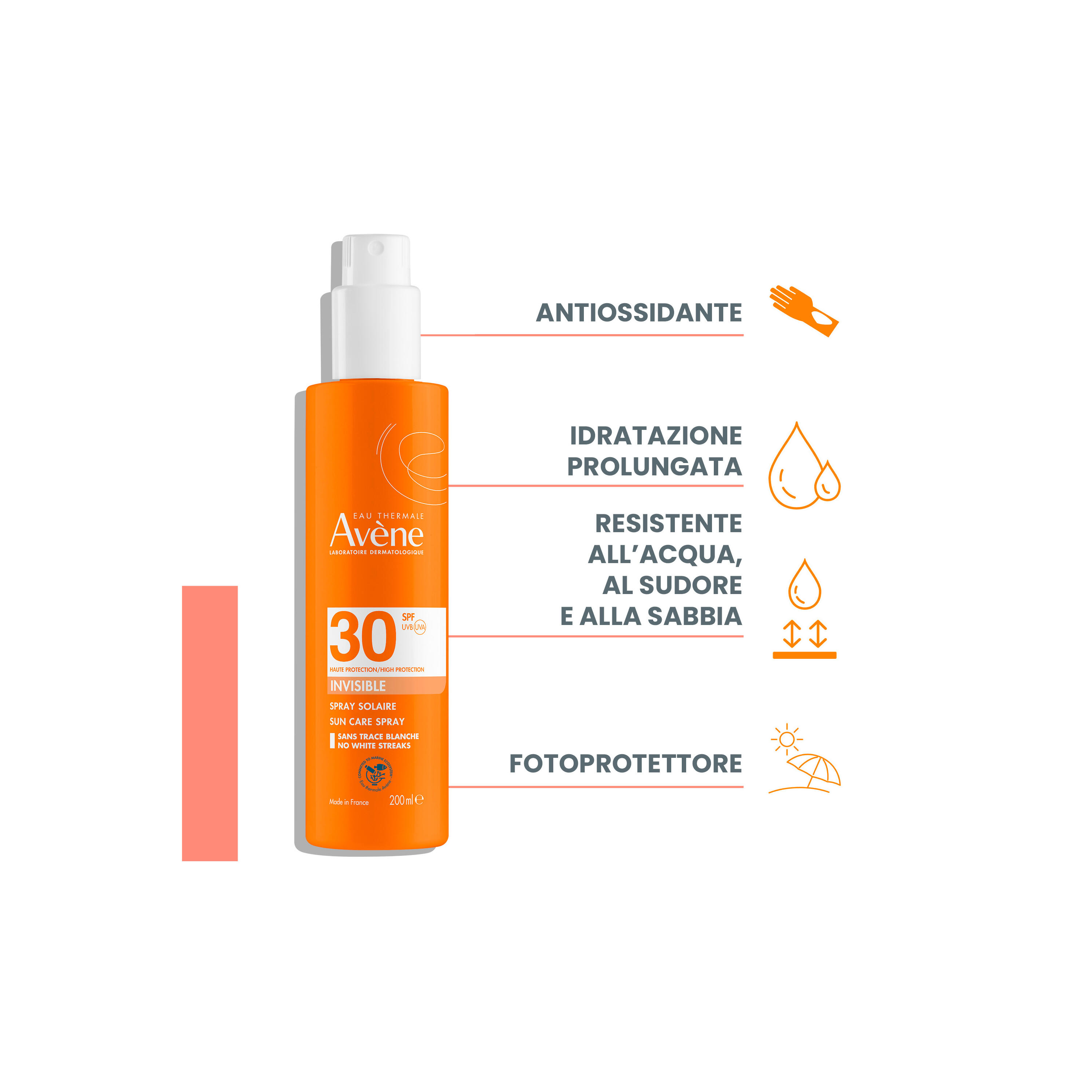 Avène - Spray Solare SPF30 Protezione Alta Viso E Corpo 200 ml