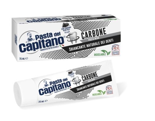 PASTA DEL CAPITANO DENTIFRICIO CARBONE VEGETALE ATTIVO Sbiancante naturale in PASTA NERA 100ML PASTA DEL CAPITANO DENTIFRICIO CARBONE VEGETALE ATTIVO Sbiancante naturale in PASTA NERA 100ML