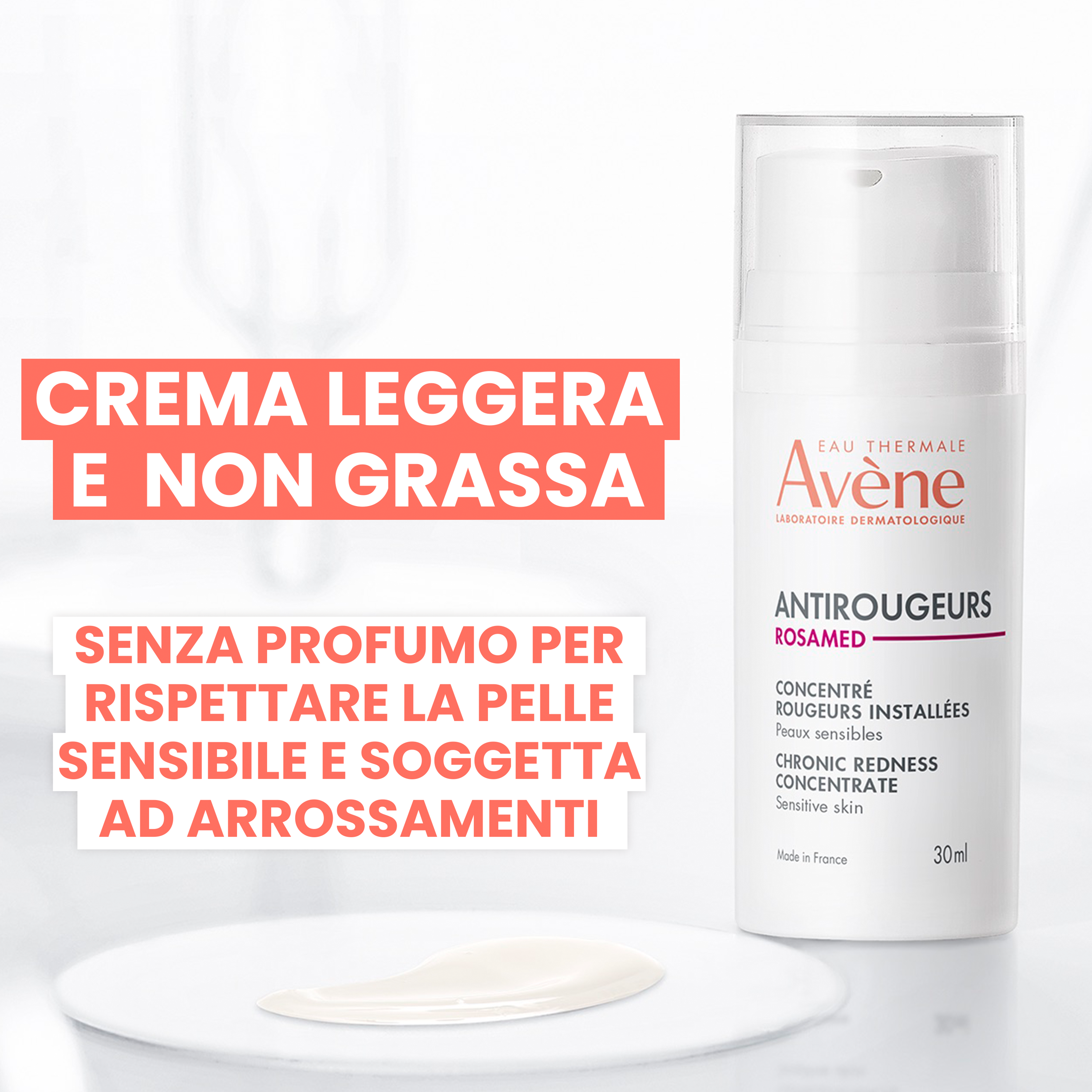 Avène Antirougeurs Rosamed - Concentrato Rossori Persistenti Per Pelle Arrossata 30 ml