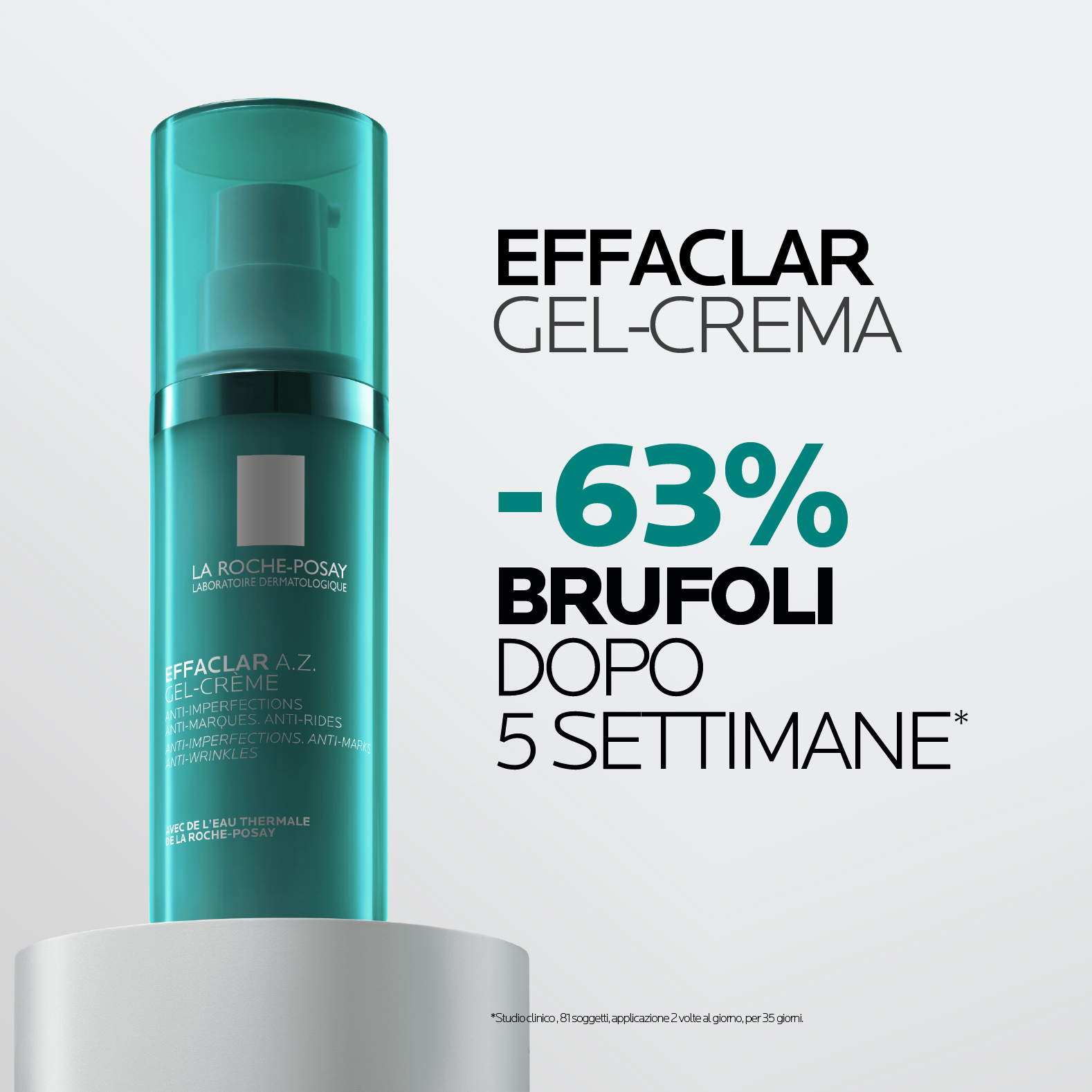 La Roche-Posay Effaclar A.Z. Gel-Crema con acido azelaico: azione anti-imperfezioni, anti-segni e anti-rughe per pelle adulta mista, grassa o a tendenza acneica 40ml