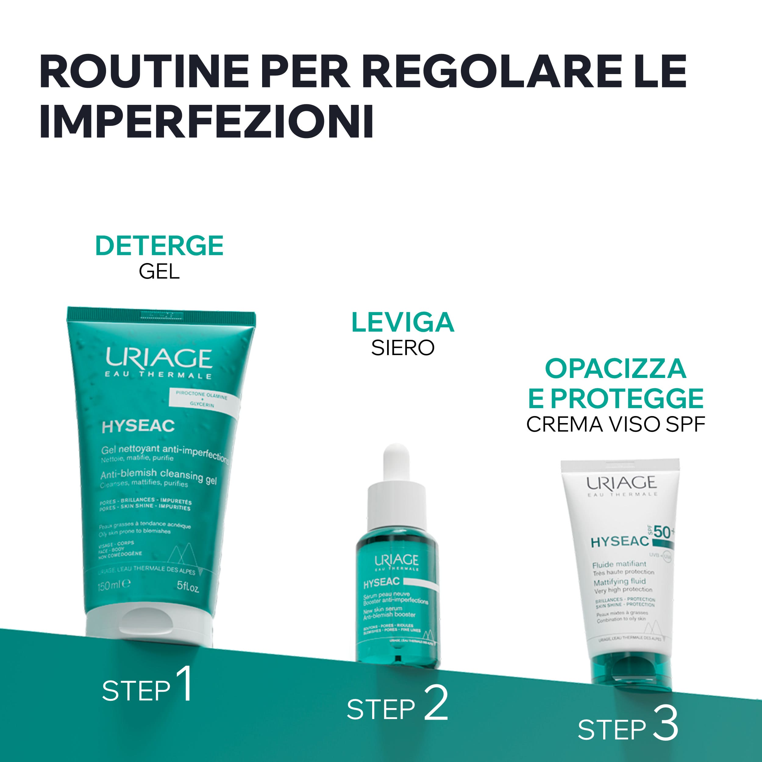 Uriage - Hyséac - Fluido SPF50+ Protezione Molto Alta Per Pelli Miste E Grasse 50 ml