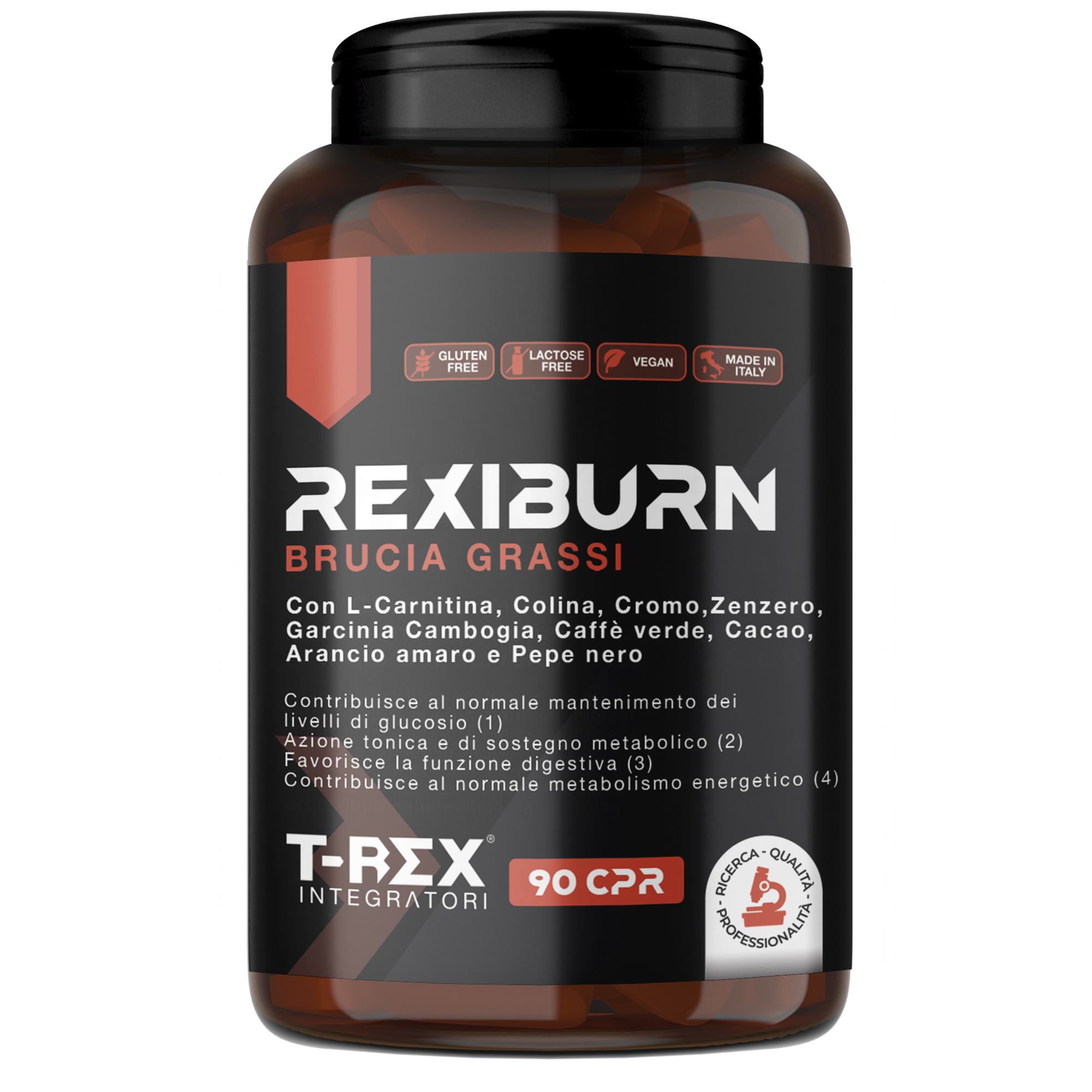 T-Rex Integratori Rexiburn Bruciagrassi 90 Compresse - Integratore Per L'Equilibrio Del Peso Corporeo