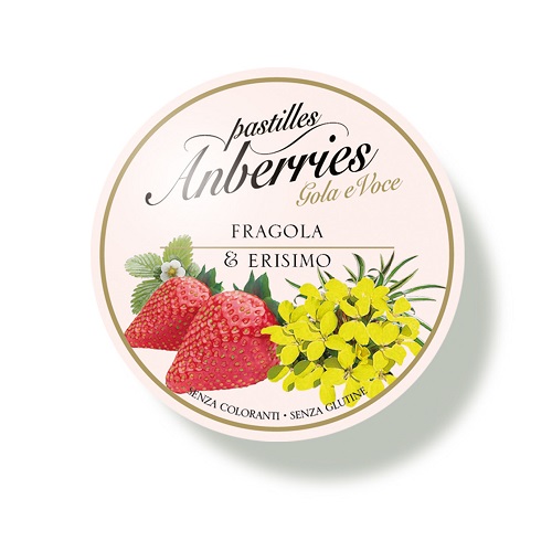 Anberries Gola e Voce Pastiglie Fragola & Erisimo 50 g Anberries Gola e Voce Pastiglie Fragola & Erisimo 50 g