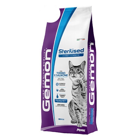 GEMON GATTO STERILISED TONNO SALMONE 2KG