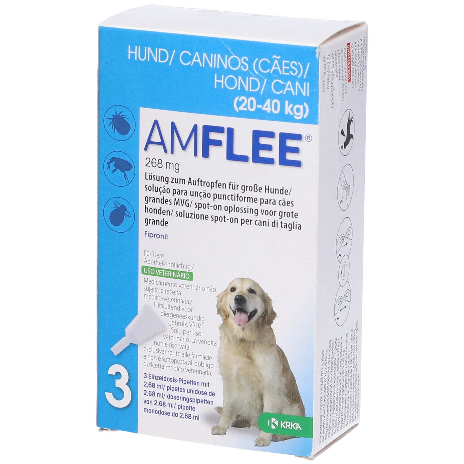 AMFLEE SPOT ON 3PIP 268MG VET