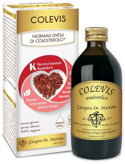 Colevis Liquido Analcolico - Integratore per i normali livelli di colesterolo - 200 ml Colevis Liquido Analcolico - Integratore per i normali livelli di colesterolo - 200 ml