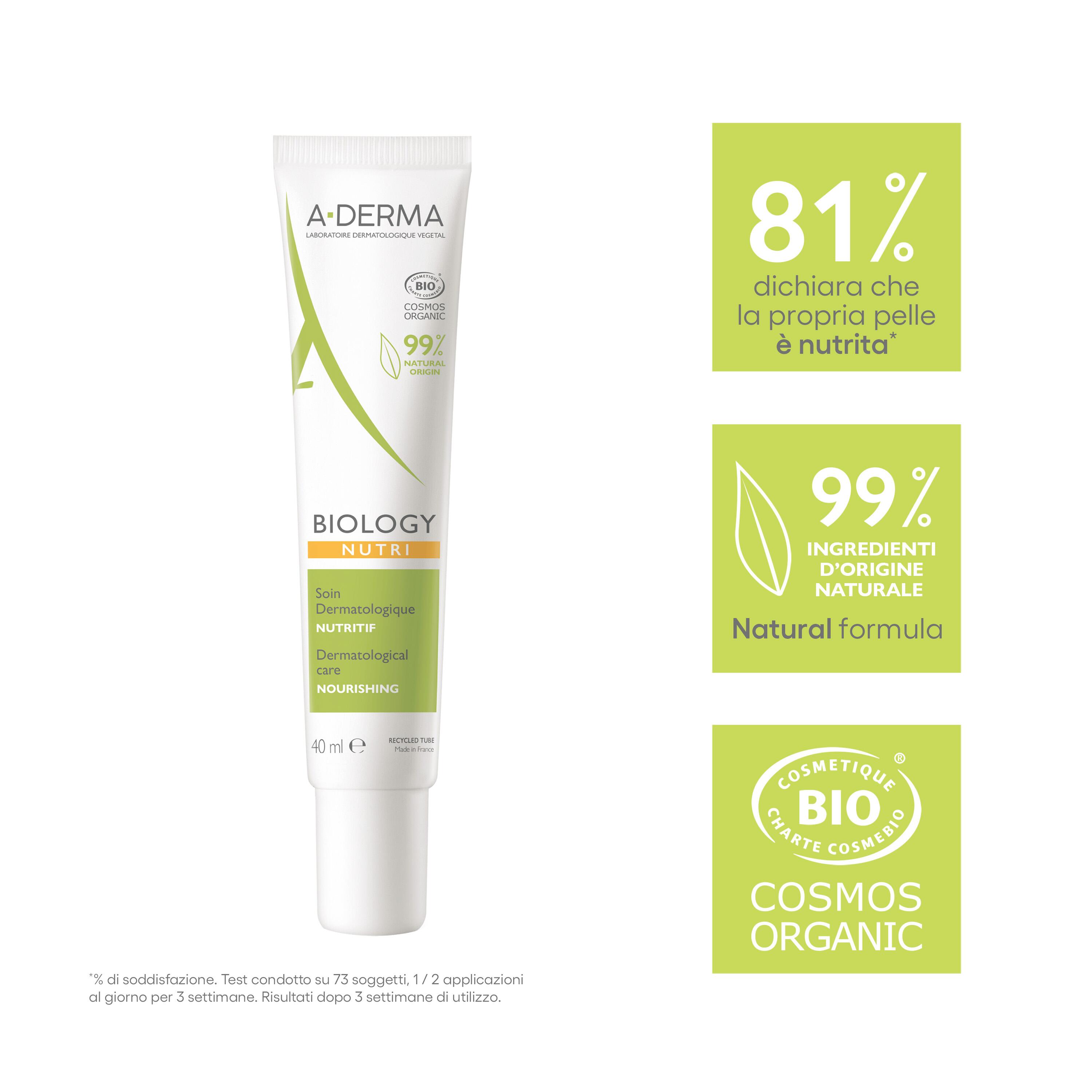 A-Derma Biology Nutri - Trattamento Dermatologico Nutritivo Per Pelle Molto Secca 40 ml