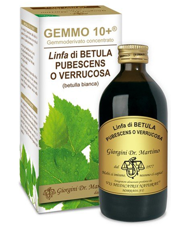 BETULLA B LINFA 200 ML LIQUIDO ANALCOOLICO GEMMO 10+ BETULLA B LINFA 200 ML LIQUIDO ANALCOOLICO GEMMO 10+