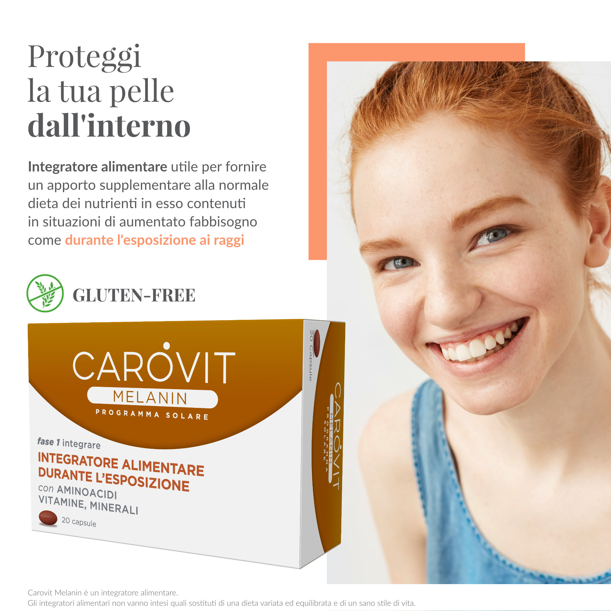 Carovit Melanin 20 Capsule - Integratore Per La Sintesi Di Melanina 
