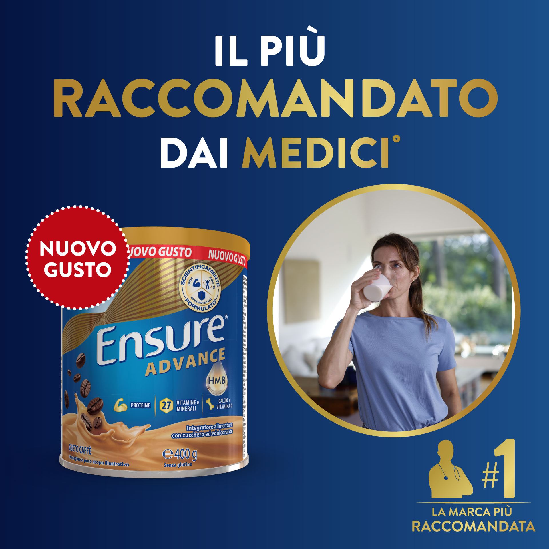 Ensure Advance Gusto Caffè 400 g - Integratore Di Vitamine E Minerali