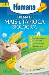 Humana Crema di Mais e Tapioca Biologica Senza Glutine 230 g Humana Crema di Mais e Tapioca Biologica Senza Glutine 230 g