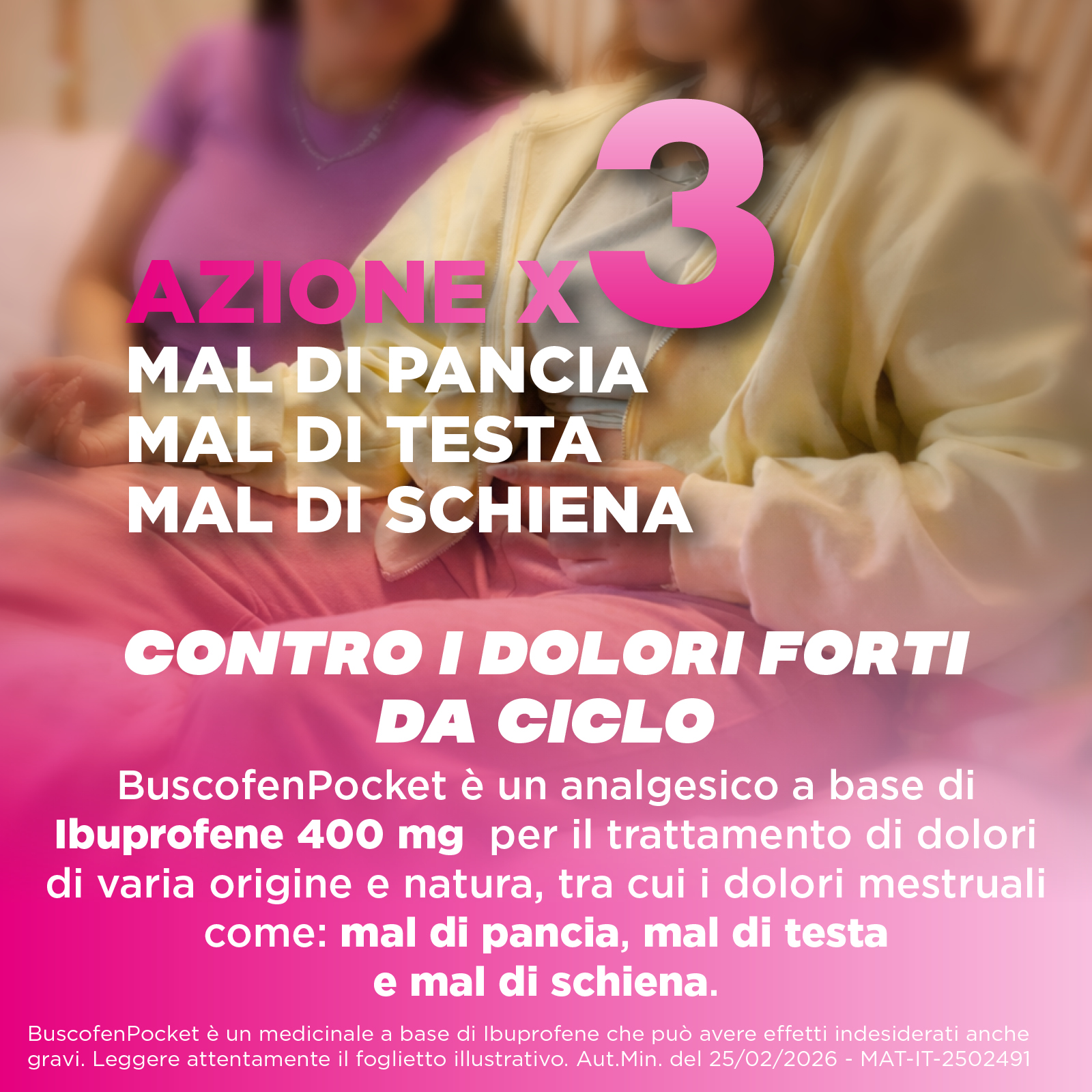 BuscofenPocket 400 mg - Contro I Dolori Da Ciclo Forti 10 Bustine