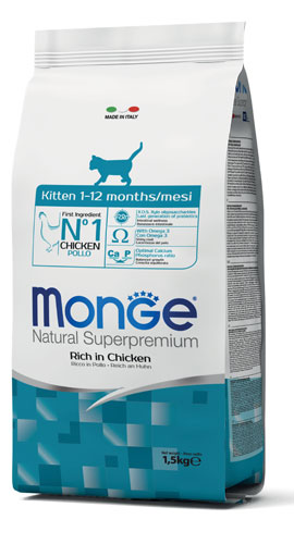 MONGE KITTEN 1/12 MONTHS 1,5KG