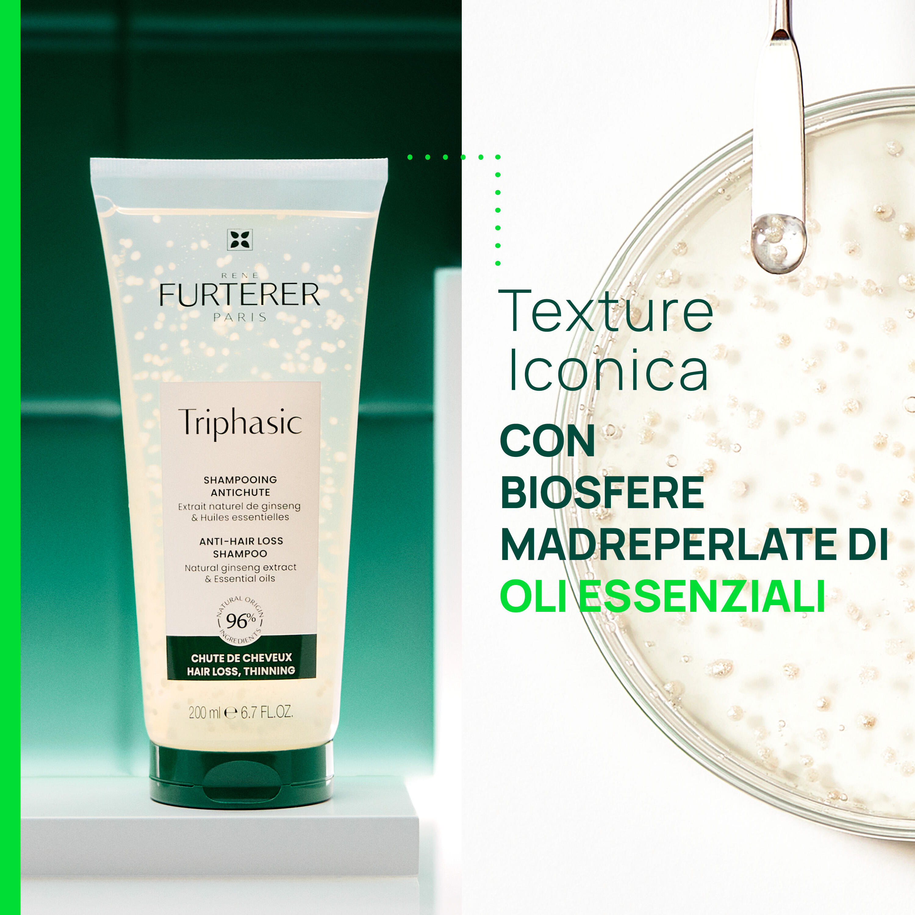 René Furterer Triphasic - Shampoo Anticaduta Agli Olii Essenziali 200 ml