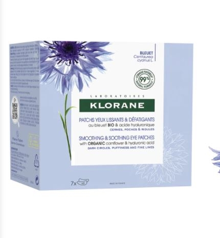 KLORANE Patch occhi leviganti e rivitalizzanti al Fiordaliso BIO   7x2