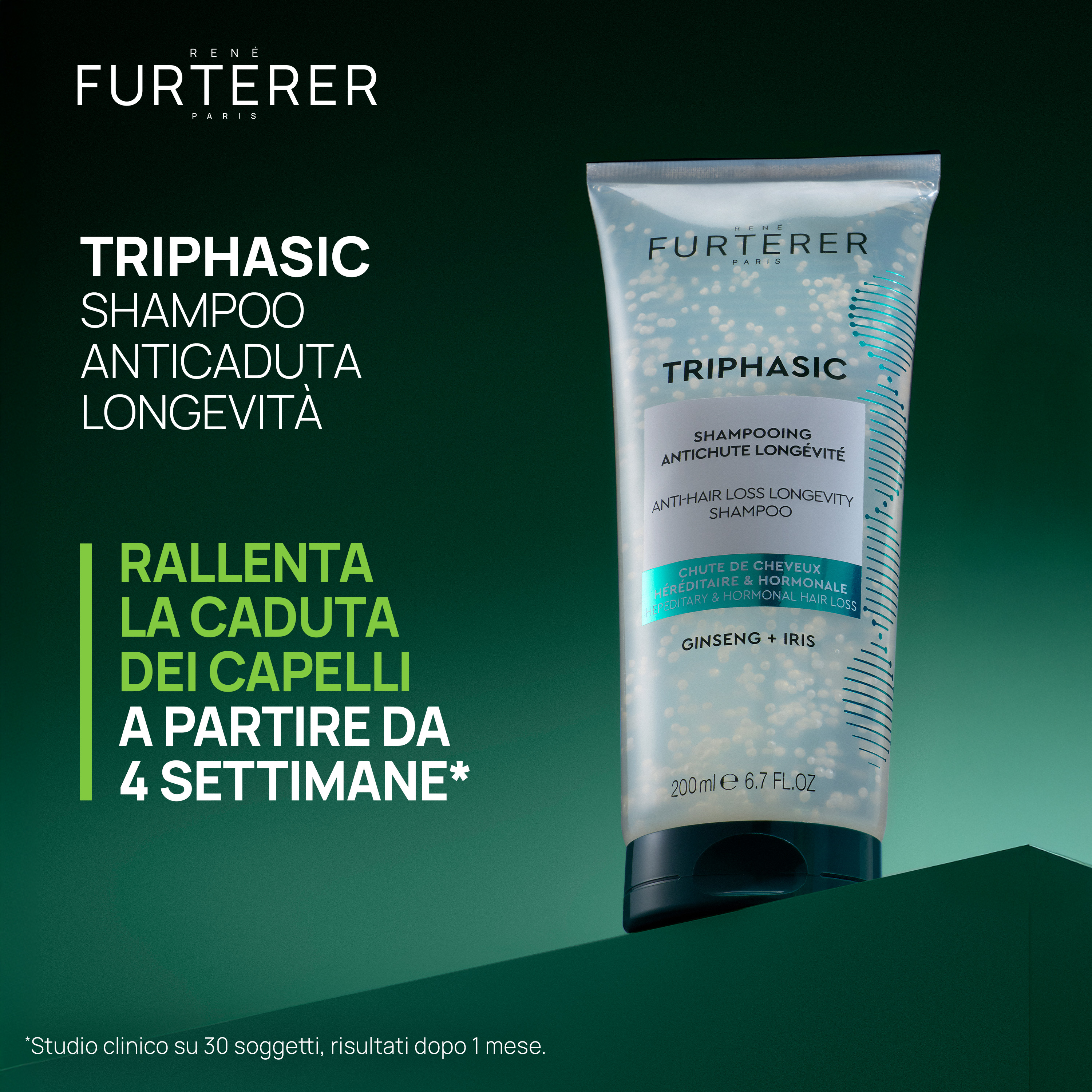 René Furterer Triphasic - Shampoo Anticaduta Longevità 200 ml