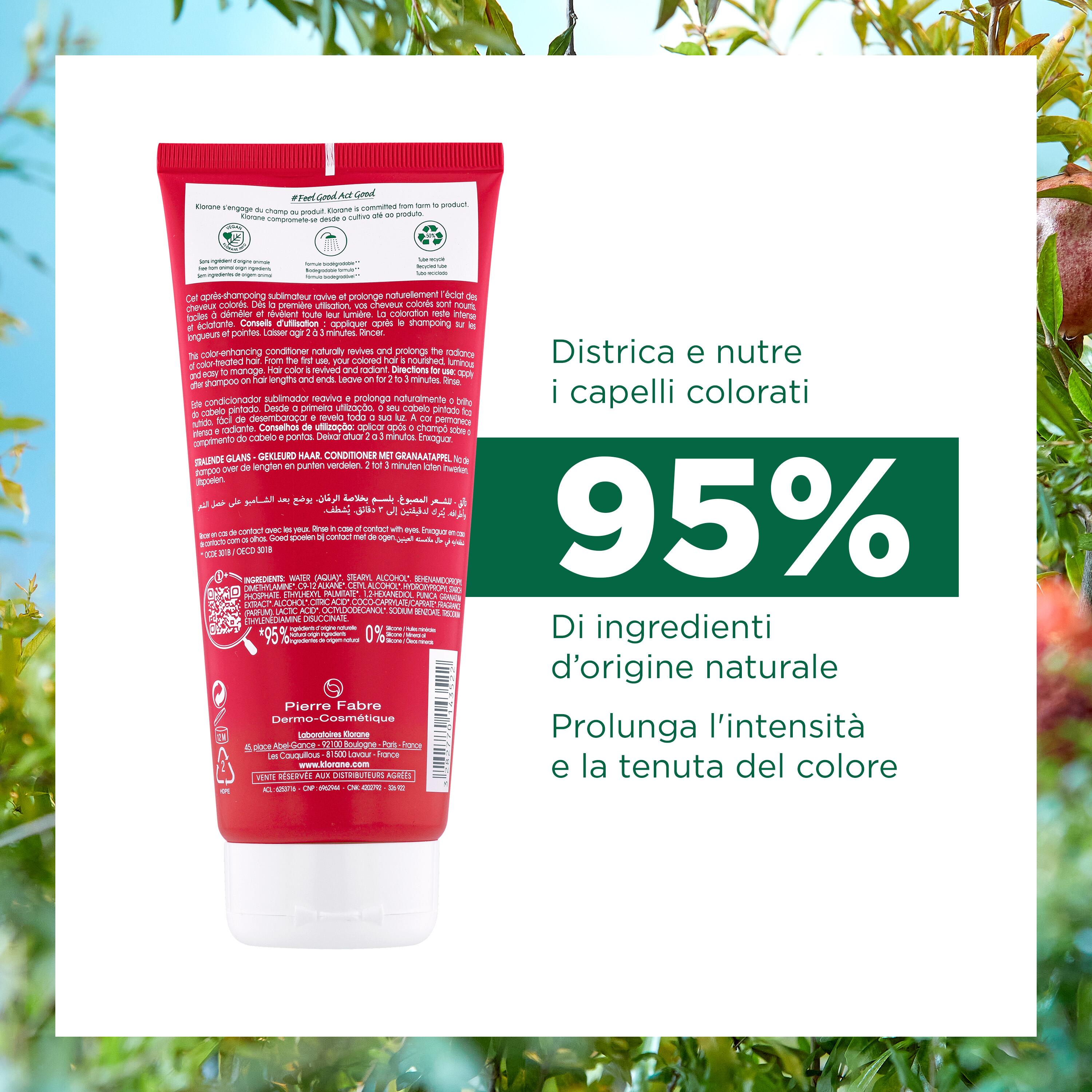 Klorane - Balsamo Al Melograno Per Capelli Colorati 200 ml