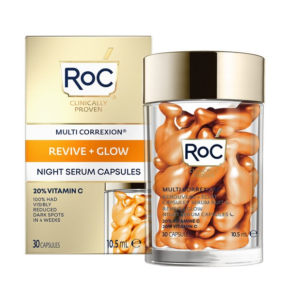Roc Multi Correxion® Revive + Glow Siero Viso Notte in Capsule - 30cps