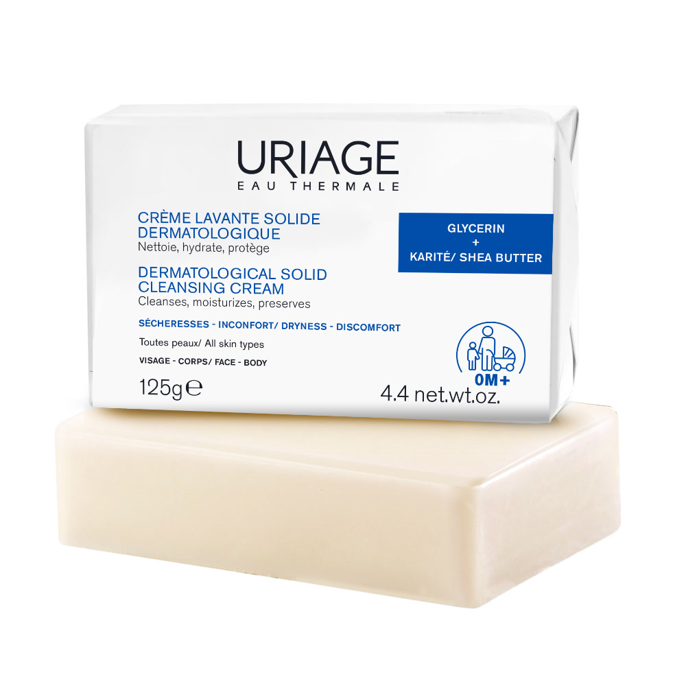 Uriage - Crème Lavante Solide - Sapone Solido Detergente Viso E Corpo 125 g