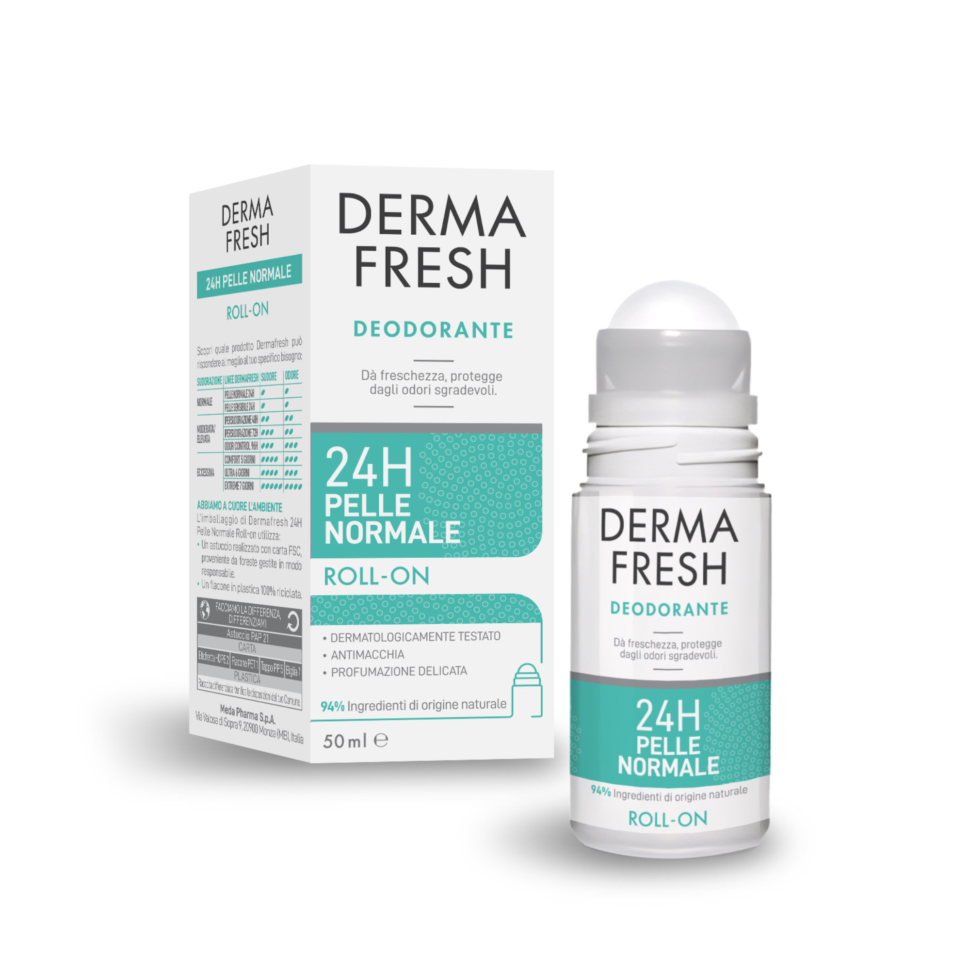 Dermafresh 24H Pelle Normale - Deodorante Roll-On 50 ml