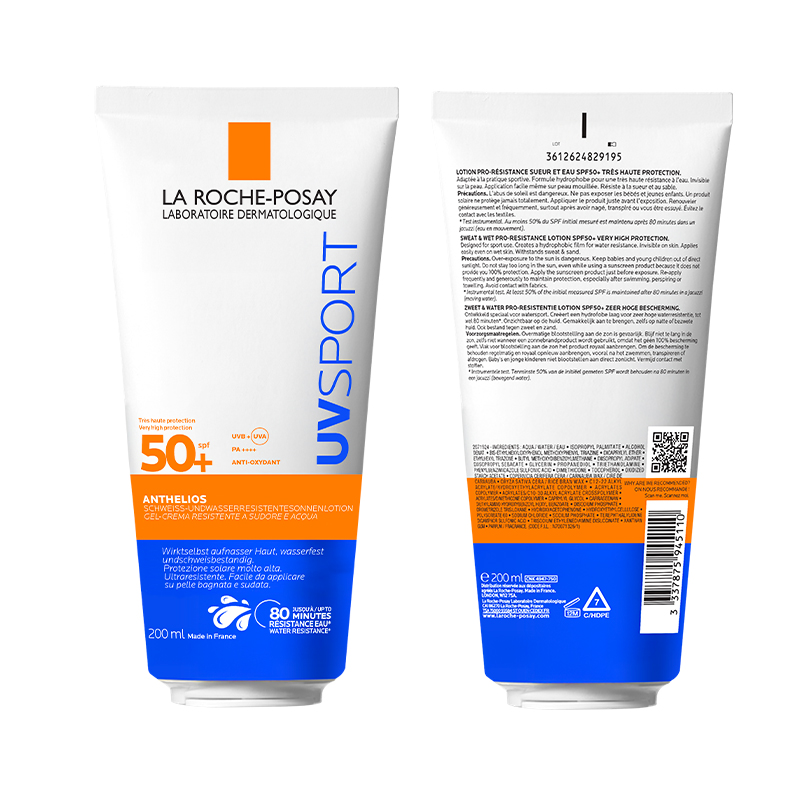 La Roche-Posay - Anthelios Uvsport Gel-Crema Resistente Ad Acqua E Sudore SPF50+ Viso E Corpo 200 ml