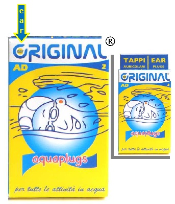 Ear Original Aquaplugs Tappi Auricolari Impermeabili 2 Pezzi