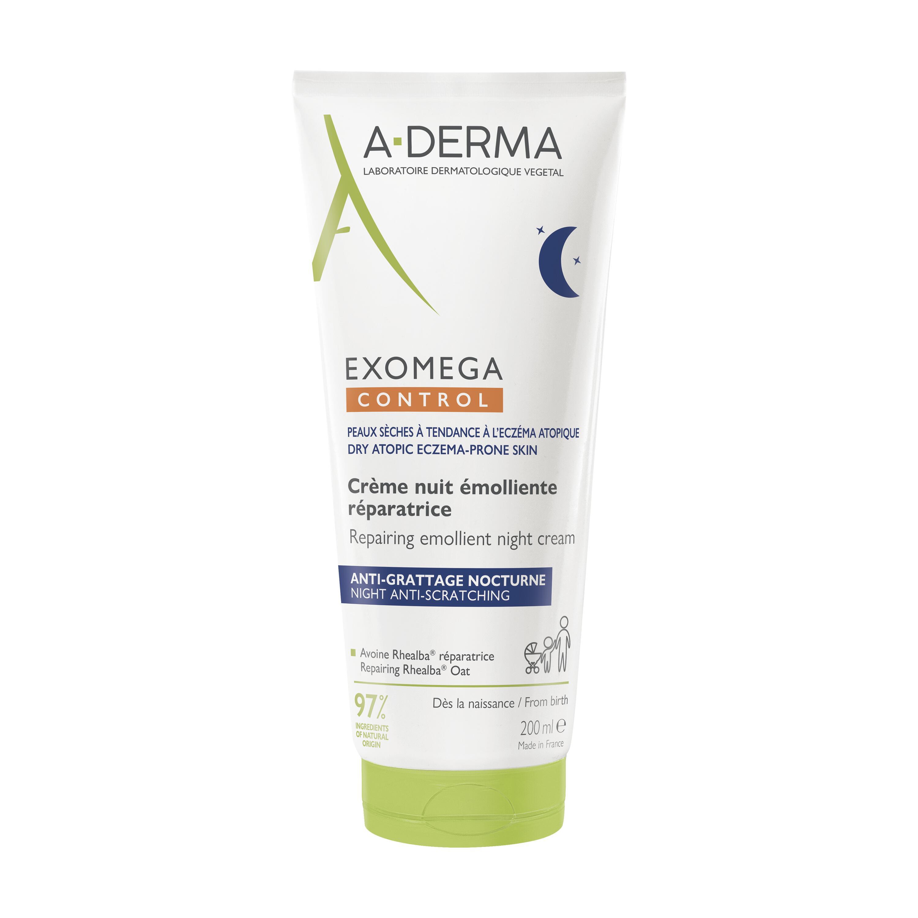 A-Derma Exomega Control - Crema Notte Emolliente Ristrutturante 200 ml