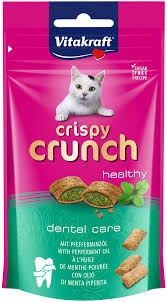 VITAKRAFT GATTO SNACK CRISPY CRUNCH HEALTHY DENTAL CARE MENTA 60GR