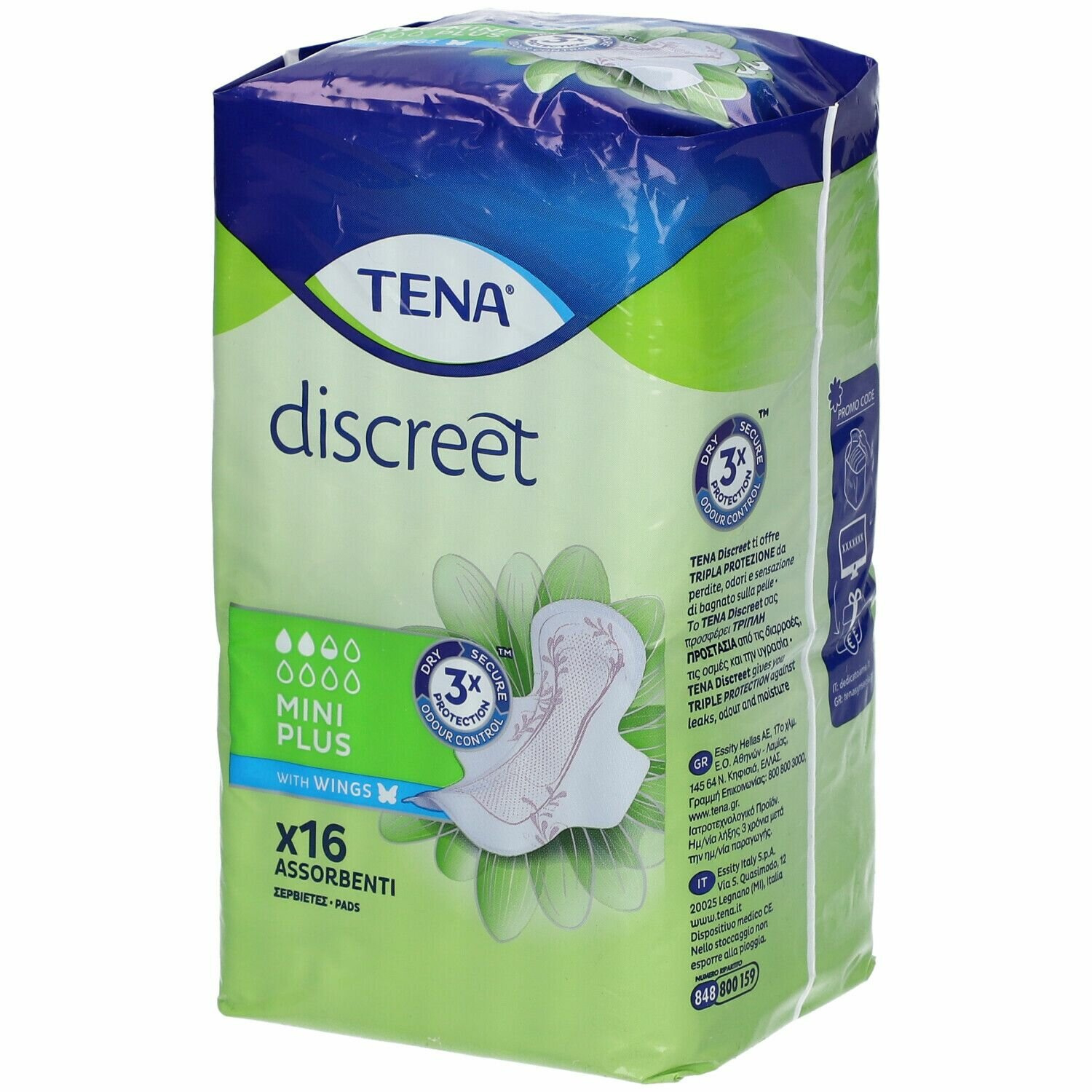 TENA LADY MINI PL WINGS 16PZ