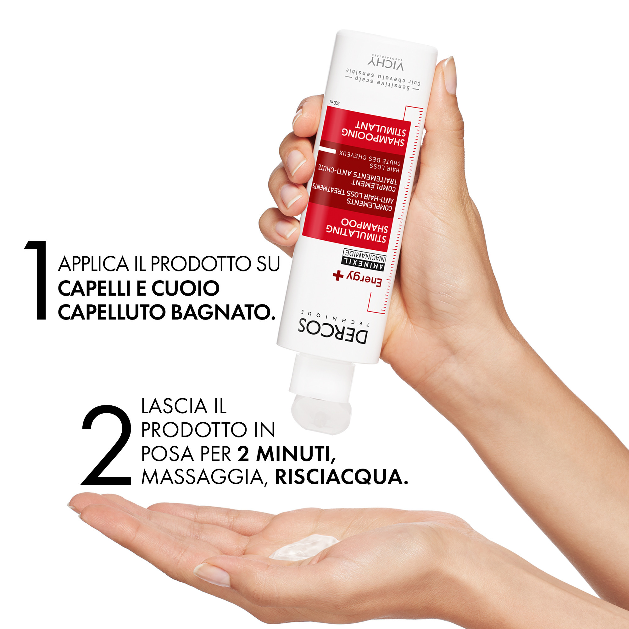 Vichy Dercos Shampoo stimolante Energy+ trattamento complementare anti-caduta 200 ml