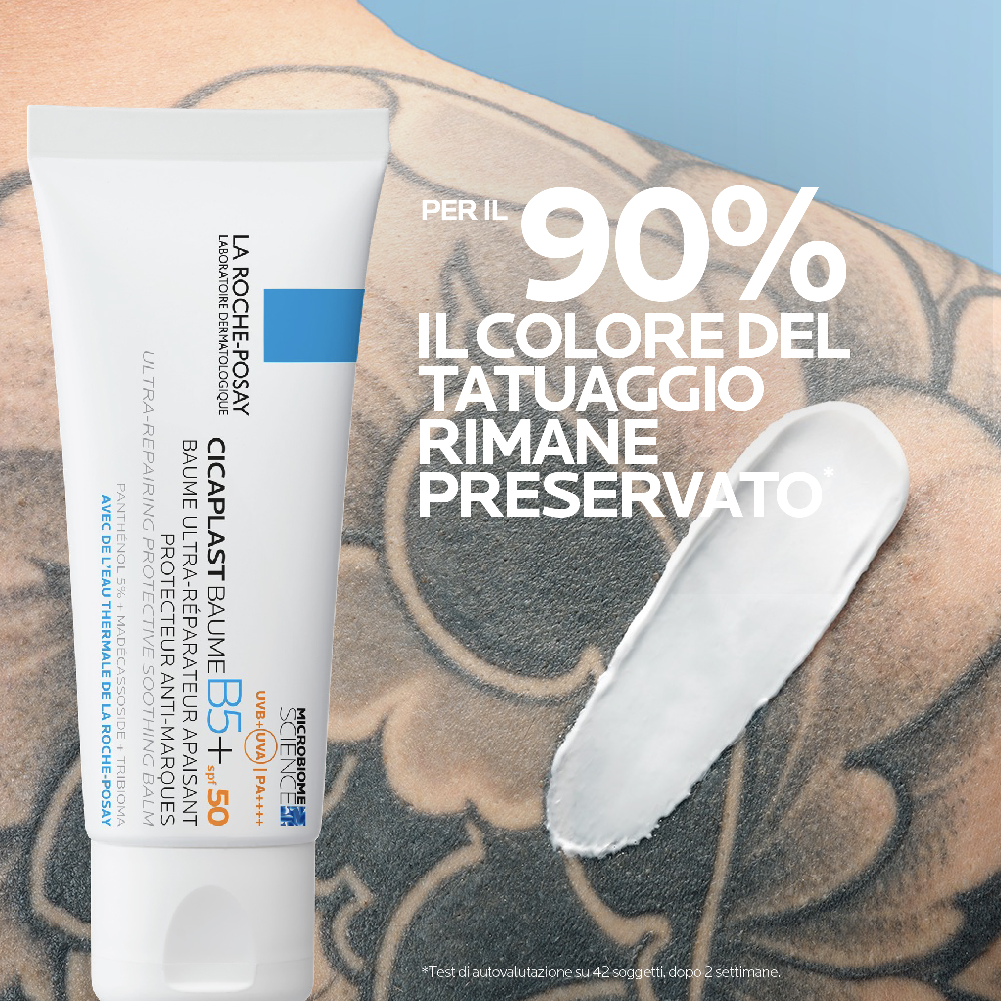 La Roche-Posay - Cicaplast Baume B5+ SPF50+ Balsamo Lenitivo Ultra-Riparatore Per Pelle Sensibile, Arrossata O Fragilizzata 40 ml