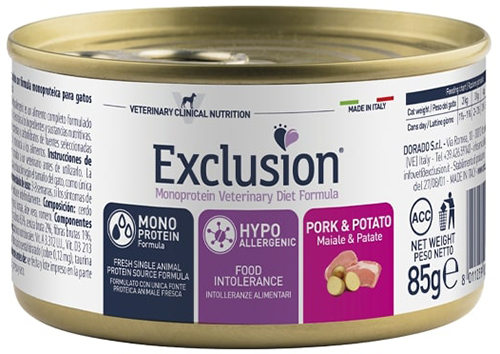 EXCLUSION MD CAT HYPO PORK85G