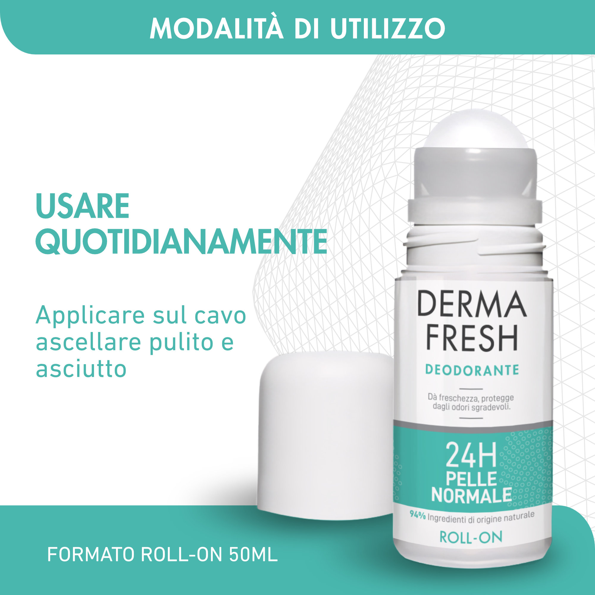 Dermafresh 24H Pelle Normale - Deodorante Roll-On 50 ml