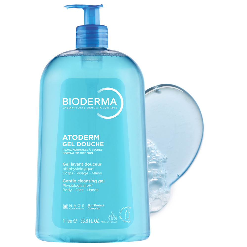 Bioderma Atoderm Gel Douche - Gel Detergente Ultra-Delicato Per Pelle Normale A Secca 1 Litro